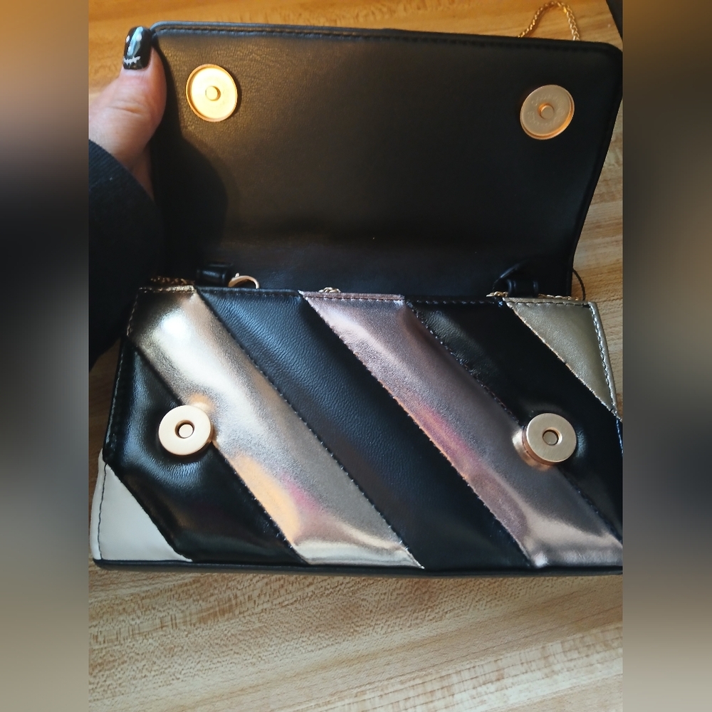 Kurt Geiger Black and Silver Clutch - Picture 11 of 12
